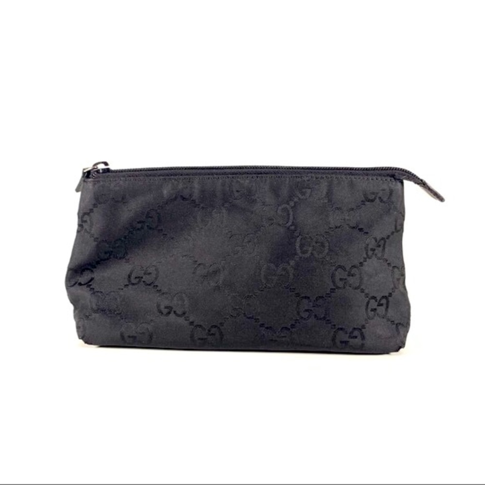 Gucci Monogram Black Cosmetic Case Pouch GG